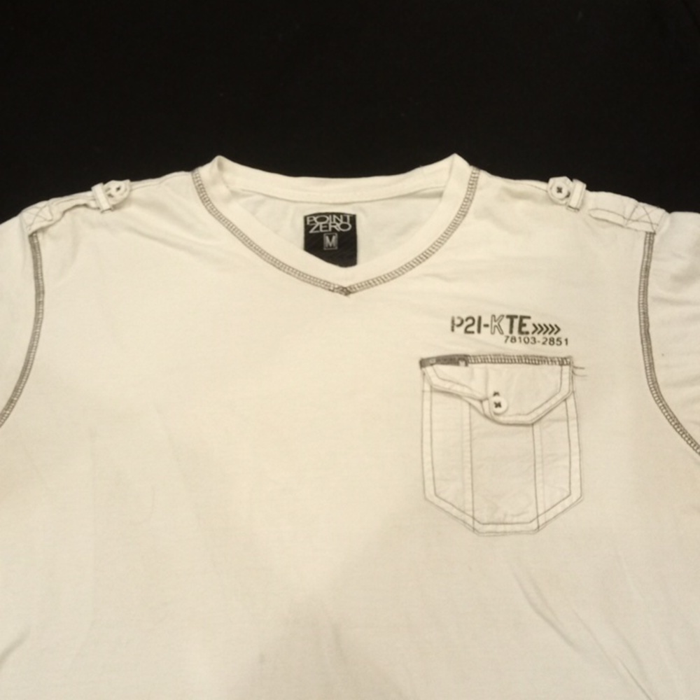 Point Zero Shirt, Taupe, Medium 100% Cotton, Gently Used